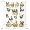 Wielkanoc, motywy wielkanocne, wiosna, retro, kurczak, pisklę, kosz, koszyk, wieś,  kura, kury, jajko, jajka, kogut, R846, Easter, easter motifs, spring, retro, chicken, chick, duckling, basket, basket, village, hen, egg, rooster, Ostern, Ostermotive, Frü